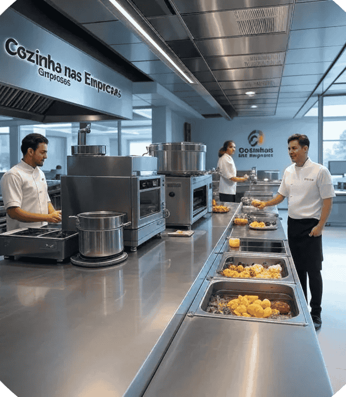 Equipe Cozinha nas Empresas — alimentação corporativa em Curitiba, Araucária e São José dos Pinhais